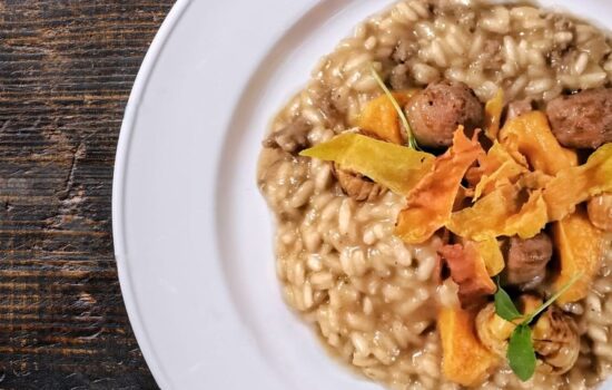 Risotto con Marroni, Zucca e Salsiccia