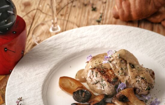 Filetto di Maiale con Senape Rafano e Funghi Cardoncelli