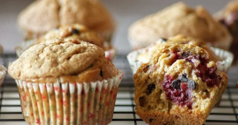Muffin ai Lamponi e Fondente con Craquelin