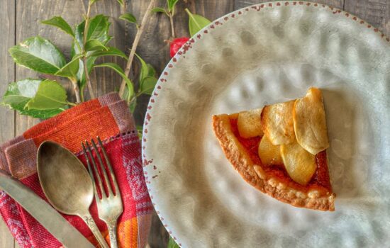 crostata di mele e albicocche