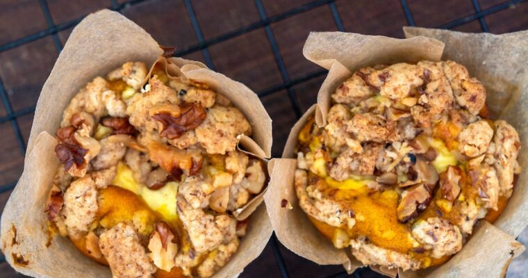 Cheesecake muffin alla zucca con streusel